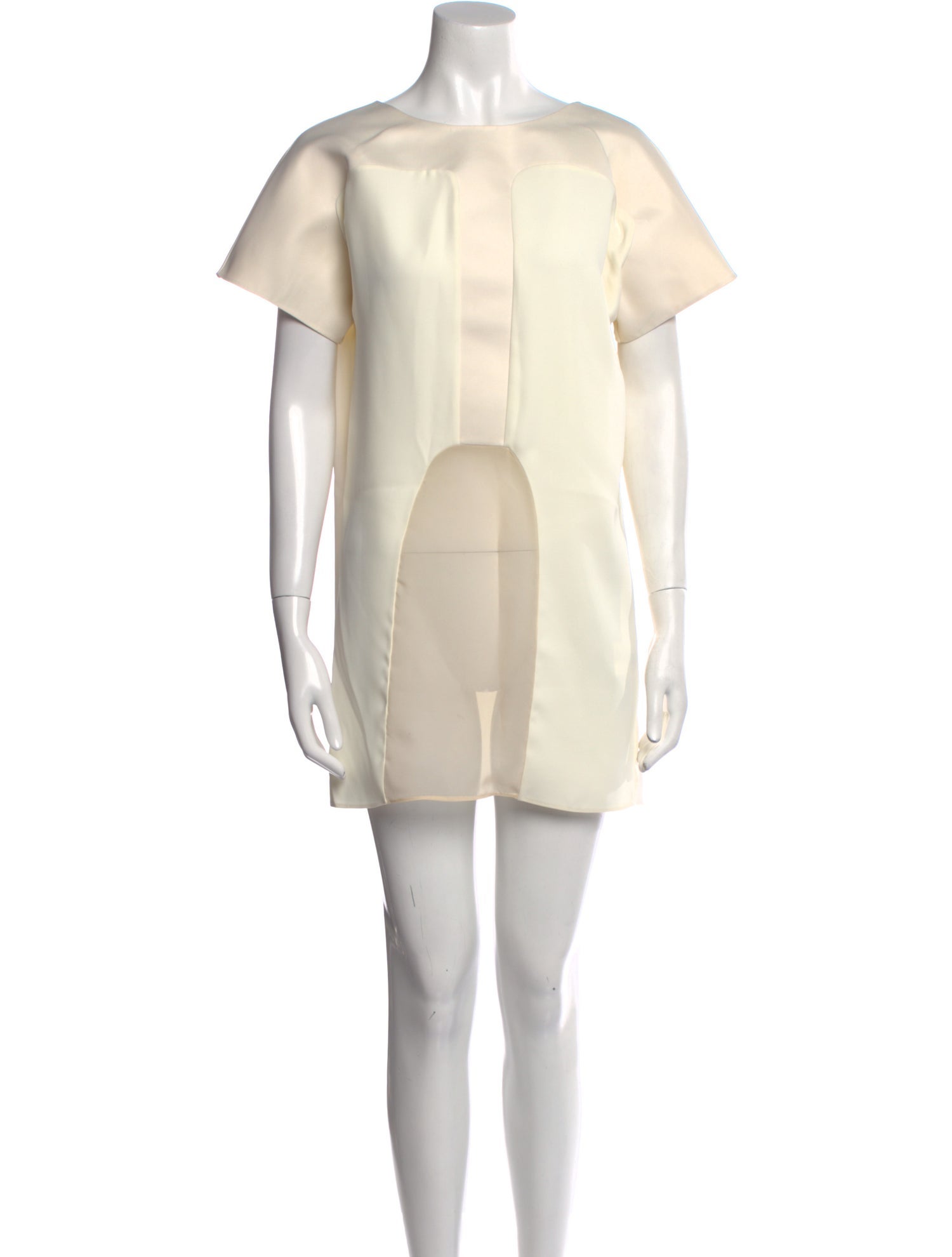 Esteban Cortazar Bateau Neckline Mini Dress