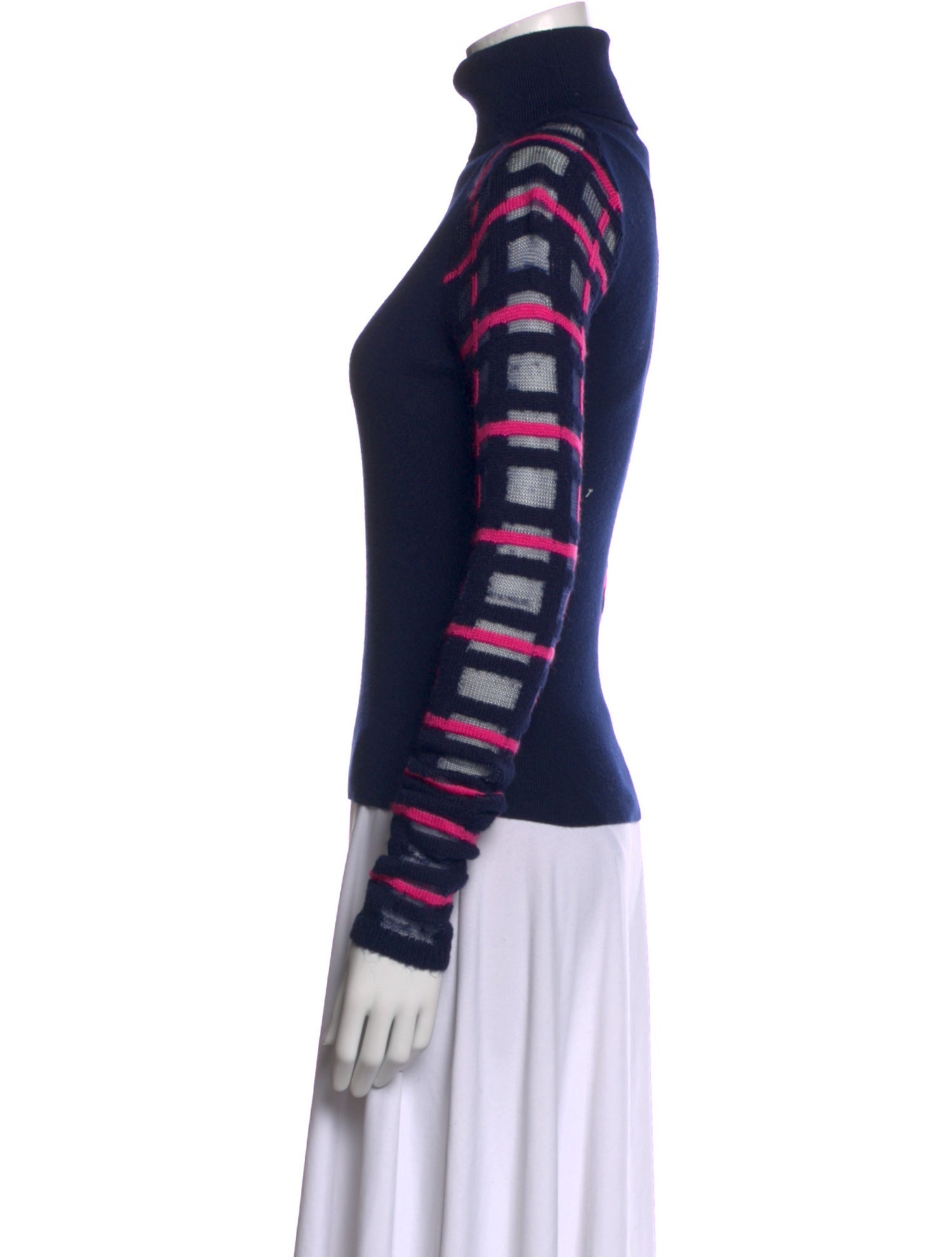 Esteban Cortazar Striped Turtleneck Sweater