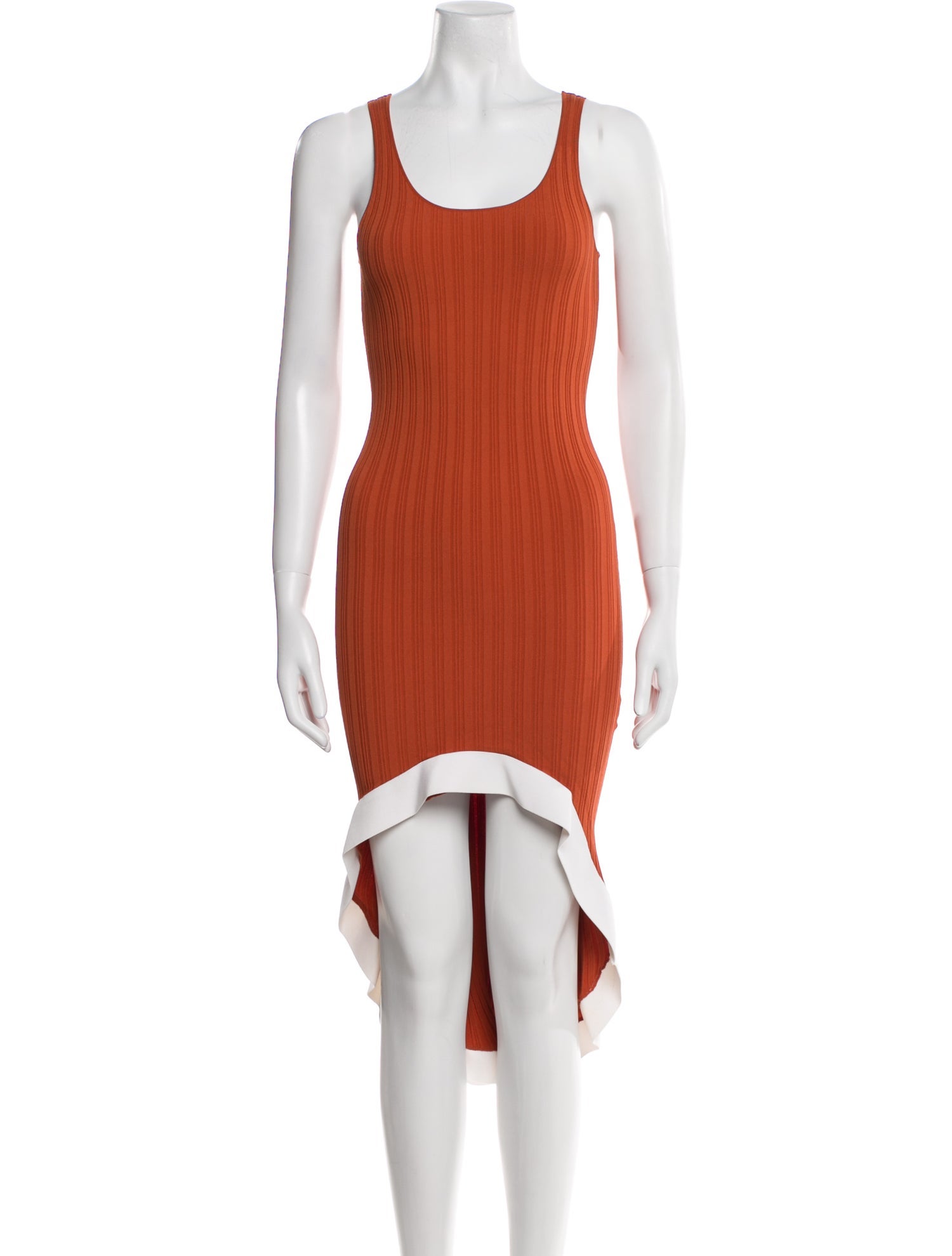 Esteban Cortazar Colorblock Pattern Midi Length Dress