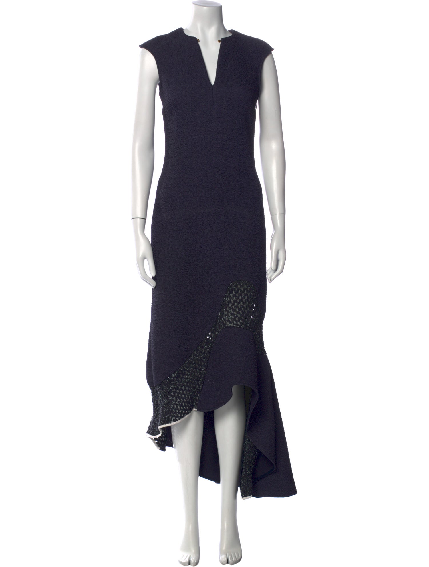 Esteban Cortazar V-Neck Long Dress
