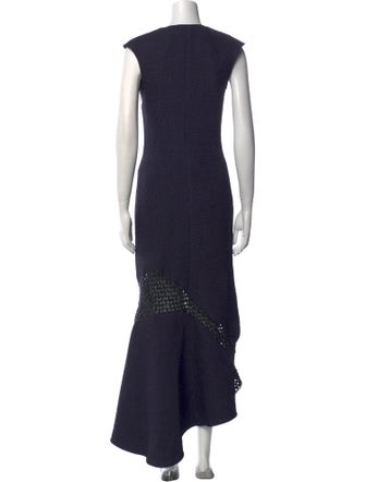Esteban Cortazar V-Neck Long Dress