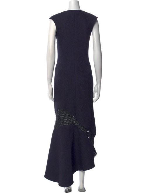 Esteban Cortazar V-Neck Long Dress