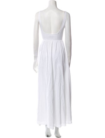 Esteban Cortazar Square Neckline Long Dress