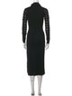 Esteban Cortazar Turtleneck Midi Length Dress