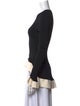 Esteban Cortazar Crew Neck Long Sleeve Top
