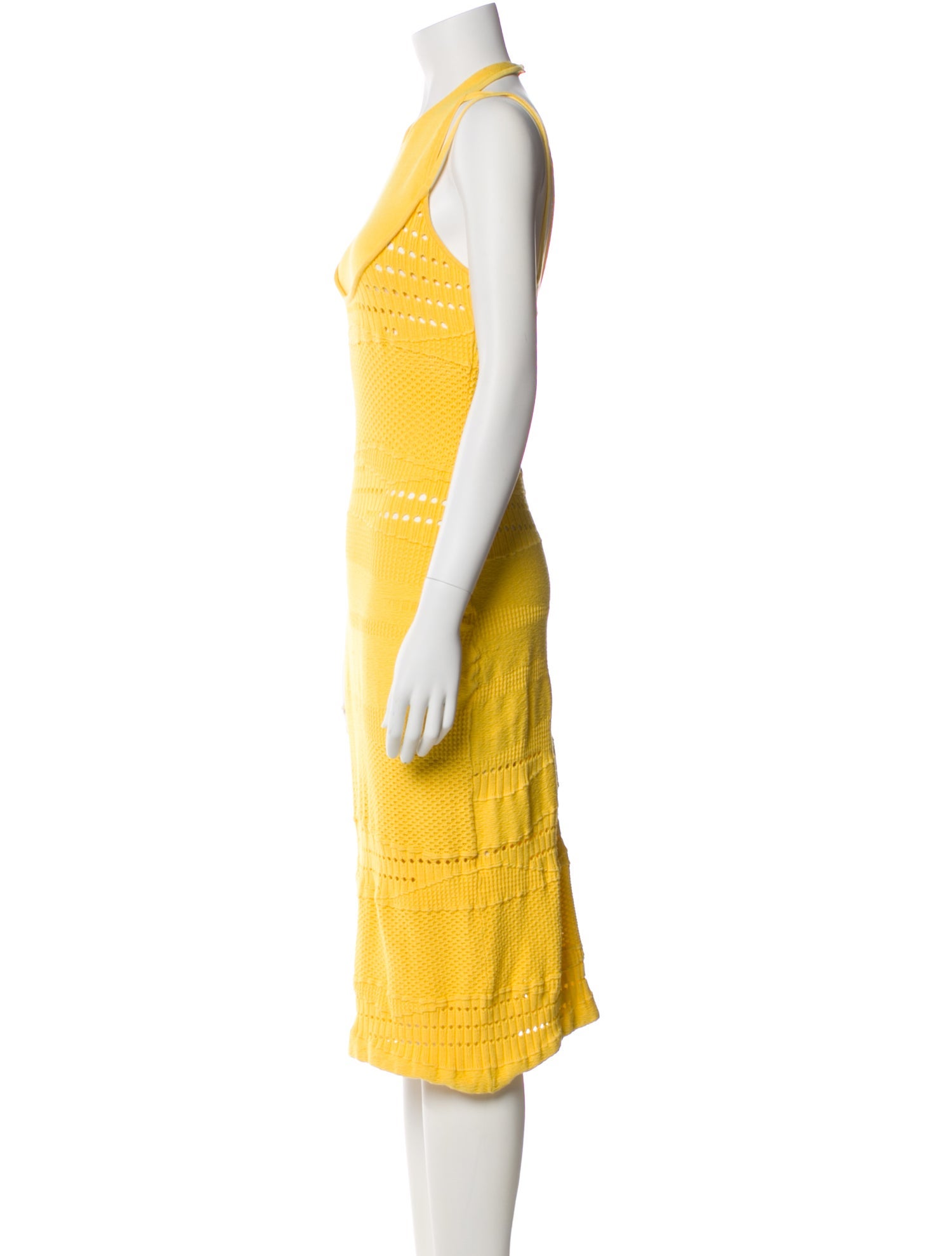 Esteban Cortazar Scoop Neck Midi Length Dress