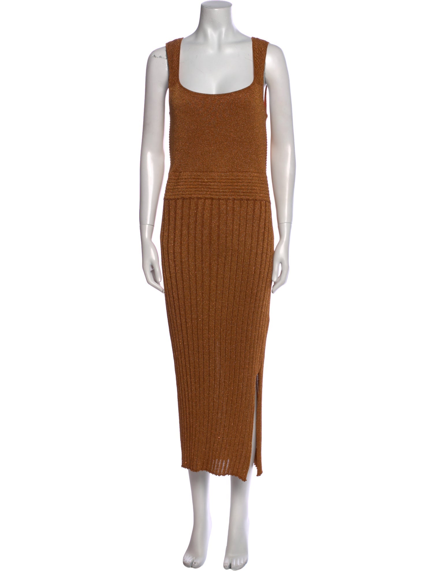 Esteban Cortazar Square Neckline Long Dress