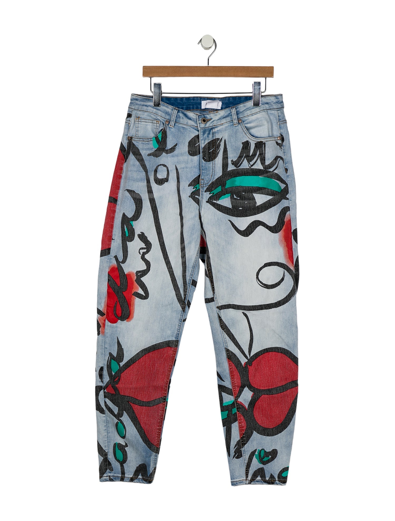 Esteban Cortazar High-Rise Straight Leg Jeans