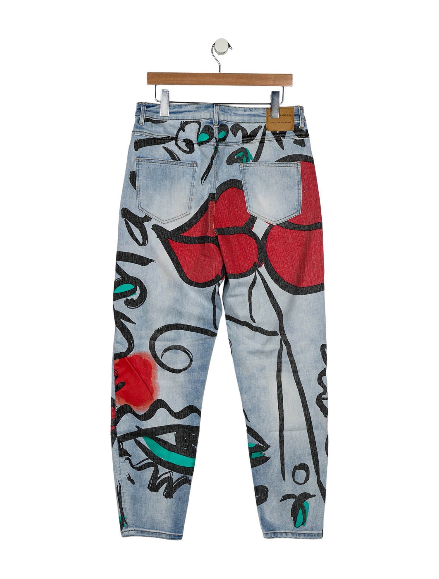 Esteban Cortazar High-Rise Straight Leg Jeans