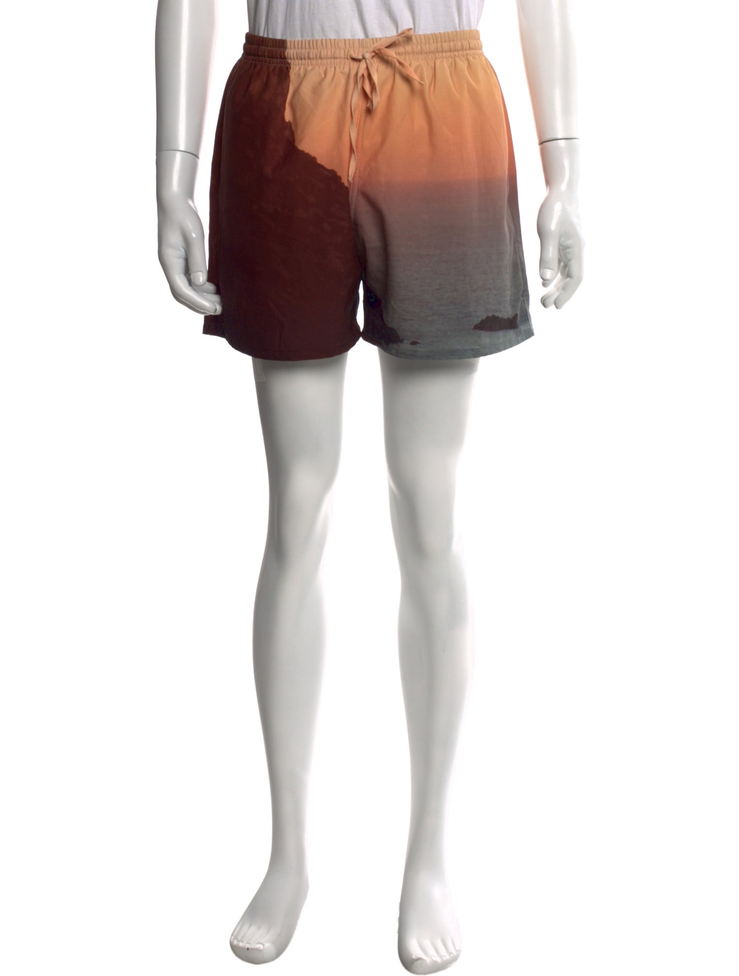 Esteban Cortazar Colorblock Pattern Swim Trunks