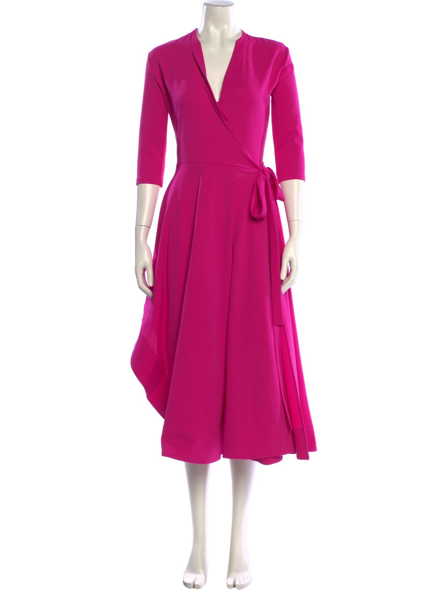 Esteban Cortazar V-Neck Midi Length Dress