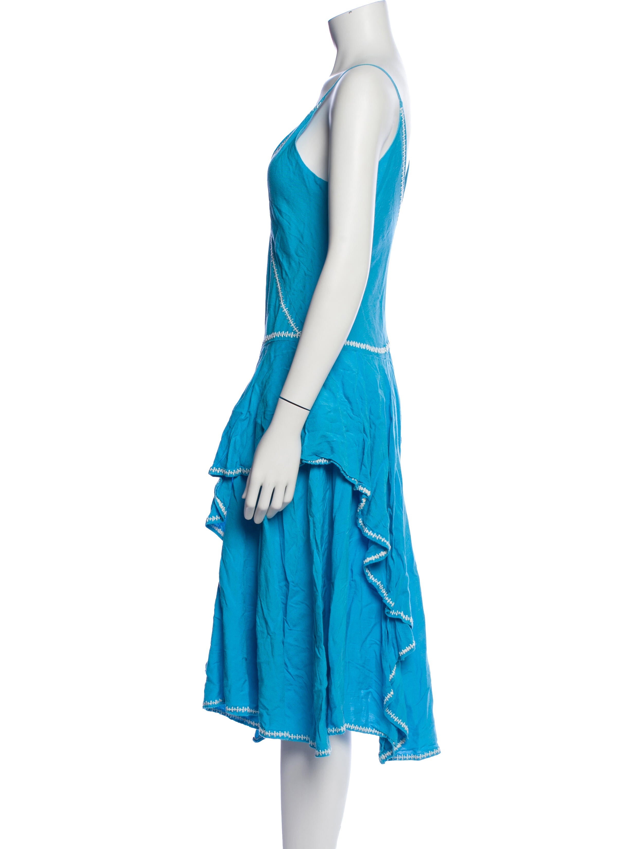 Esteban Cortazar V-Neck Knee-Length Dress