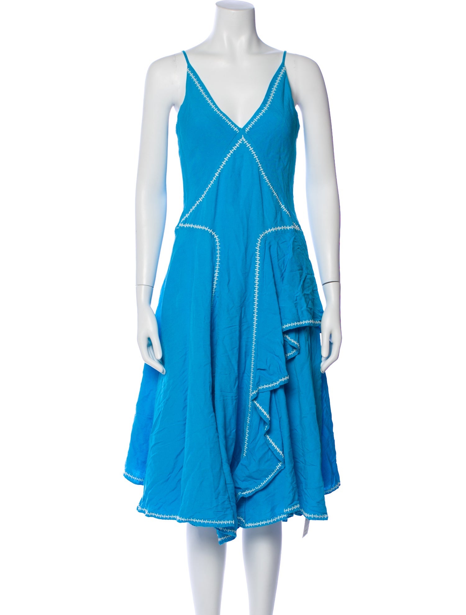 Esteban Cortazar Linen Midi Length Dress