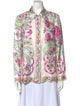 Emilio Pucci Silk Paisley Print Button-Up Top