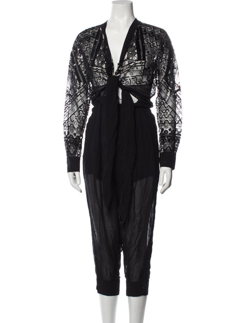 Emilio Pucci Plunge Neckline Jumpsuit