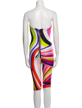 Emilio Pucci Striped Strapless Romper