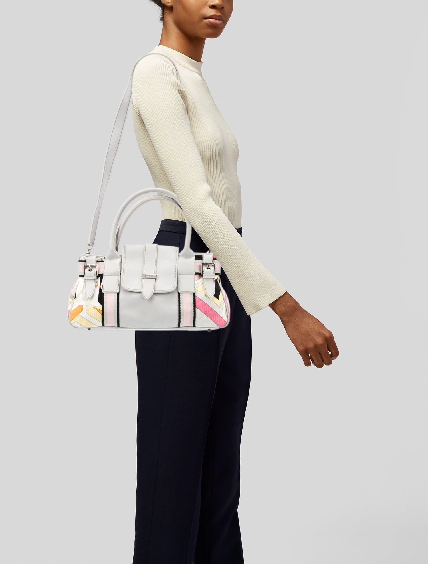 Emilio Pucci Leather Top Handle Bag