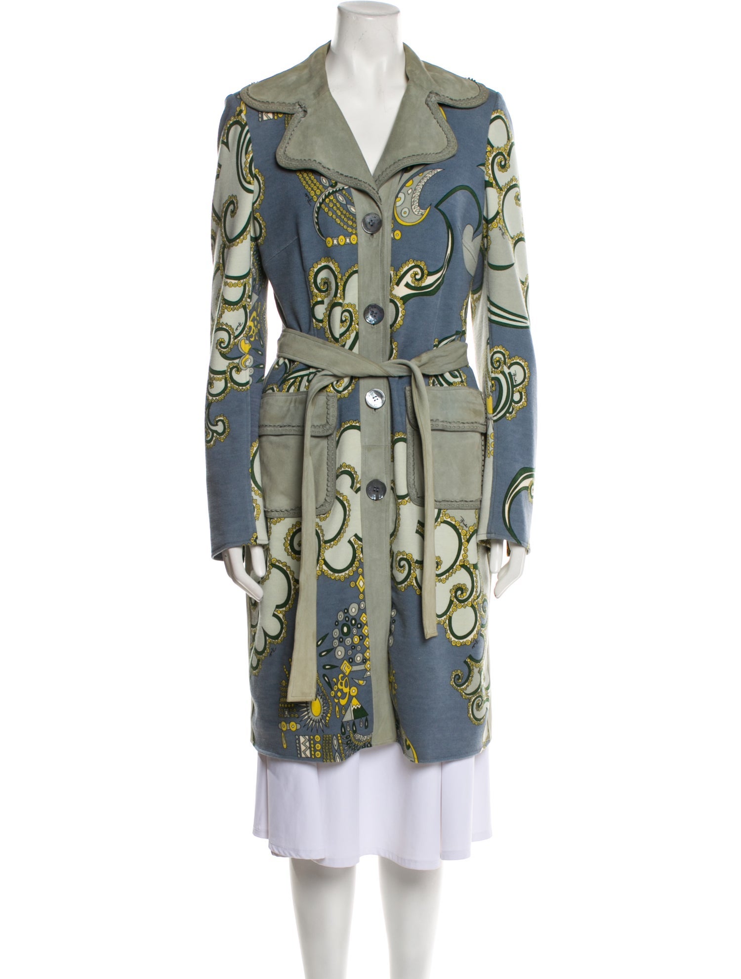 Emilio Pucci Wool Printed Coat