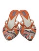 Emilio Pucci Satin Printed Mules