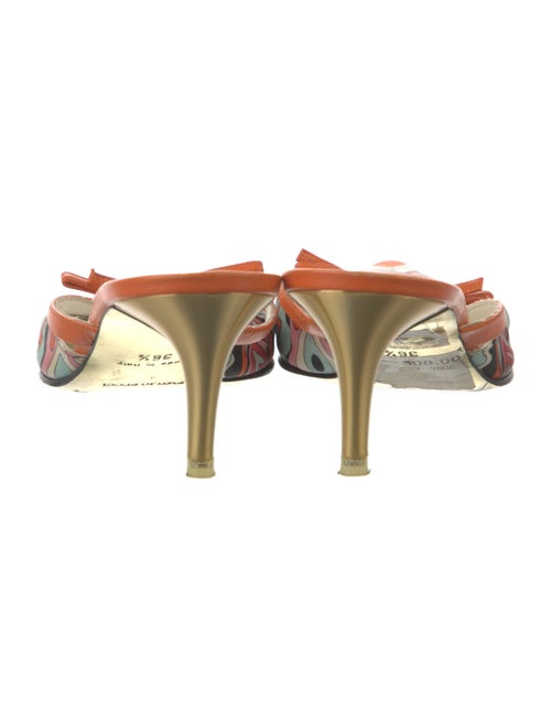 Emilio Pucci Satin Printed Mules