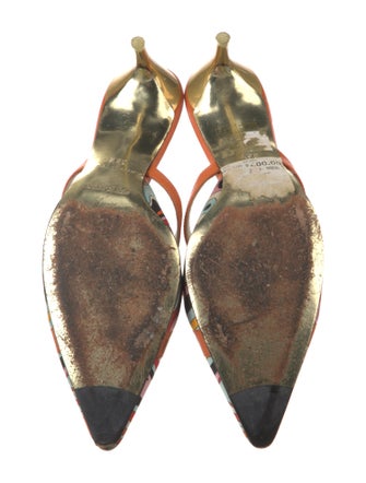 Emilio Pucci Satin Printed Mules