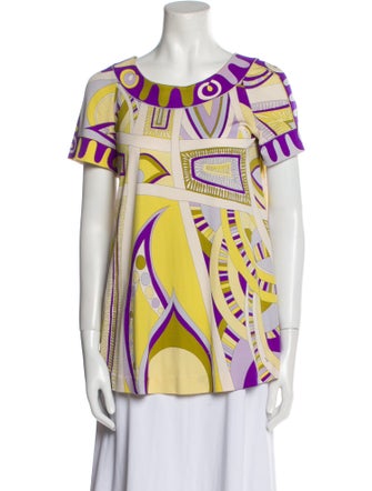 Emilio Pucci Printed Scoop Neck T-Shirt