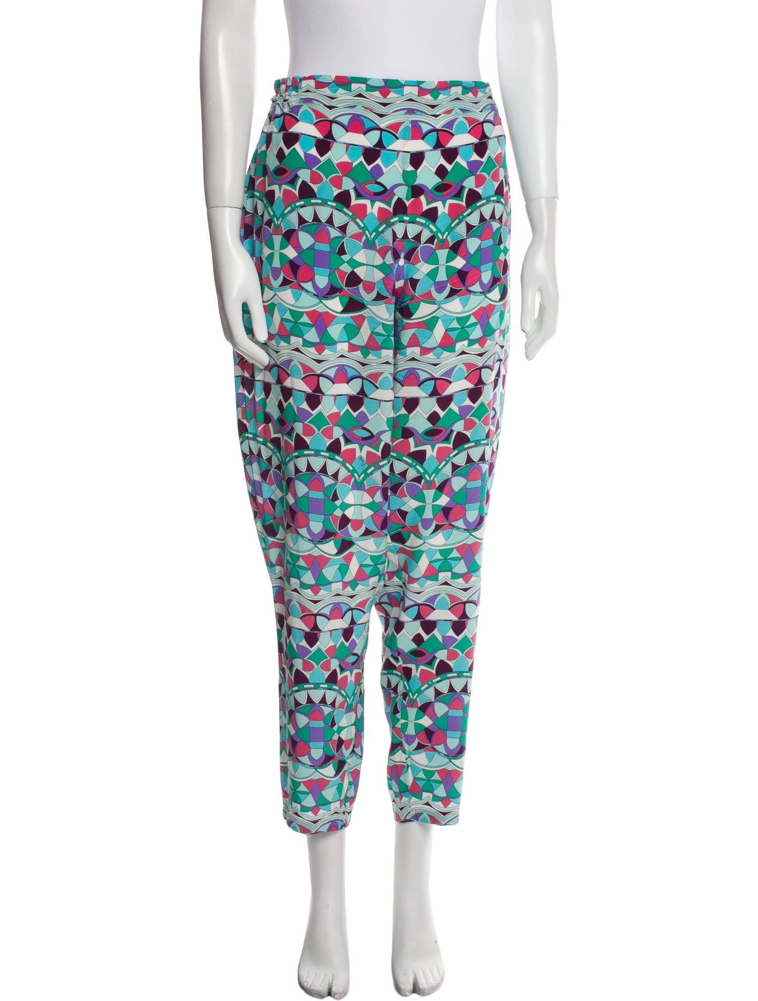 Emilio Pucci Silk Straight Leg Pants