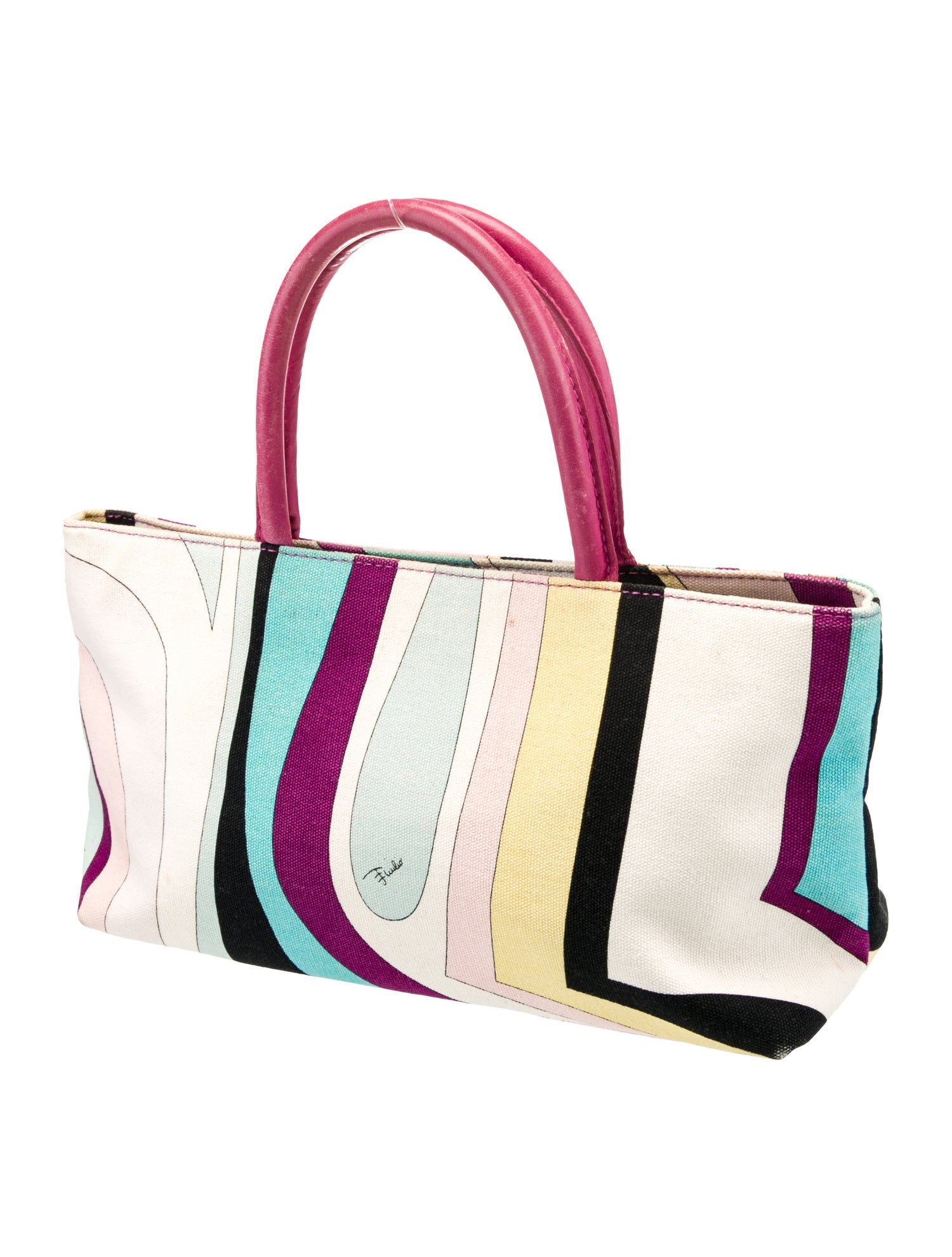 Emilio Pucci Canvas Top Handle Bag