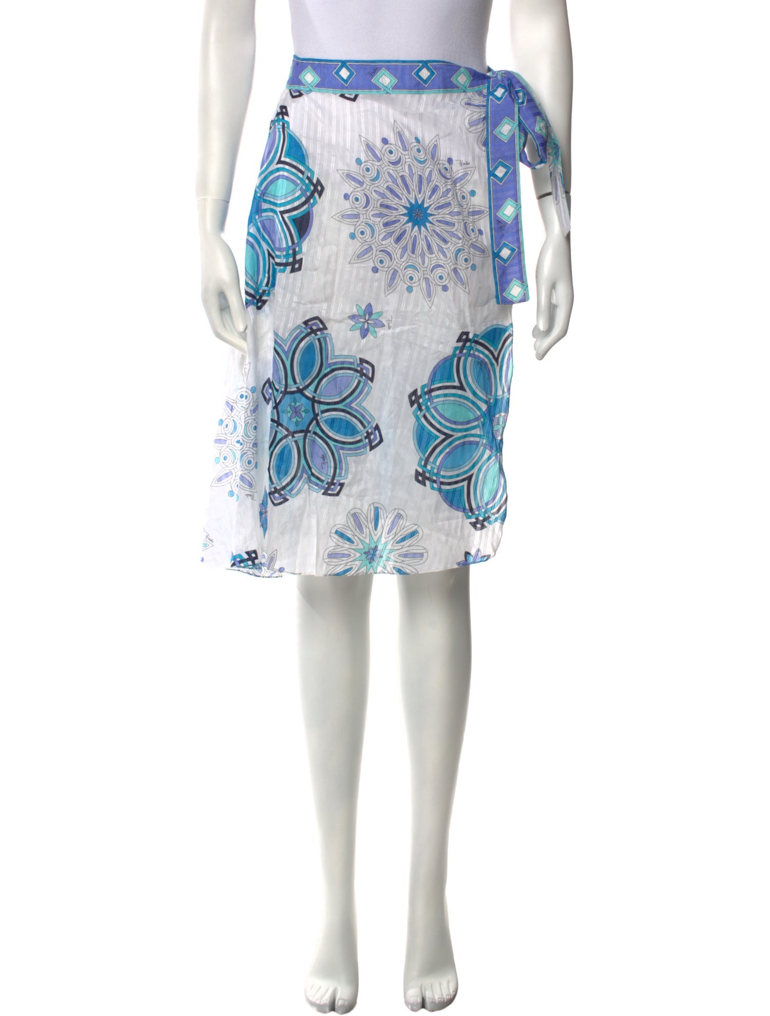 Emilio Pucci Floral Print Knee-Length Skirt