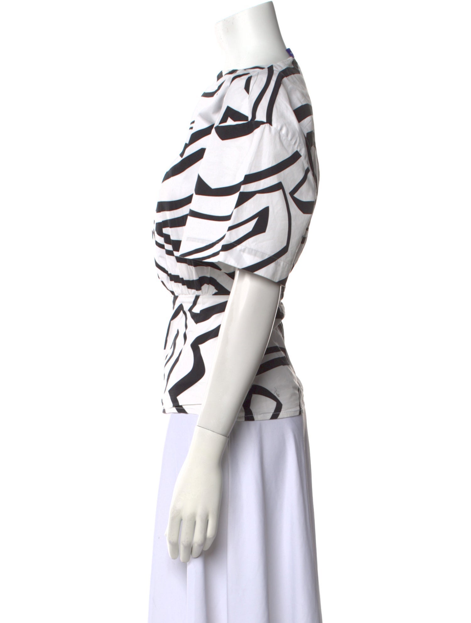 Emilio Pucci Printed Bateau Neckline Top