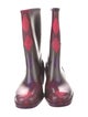 Emilio Pucci Rubber Plaid Print Rain Boots