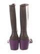 Emilio Pucci Rubber Plaid Print Rain Boots