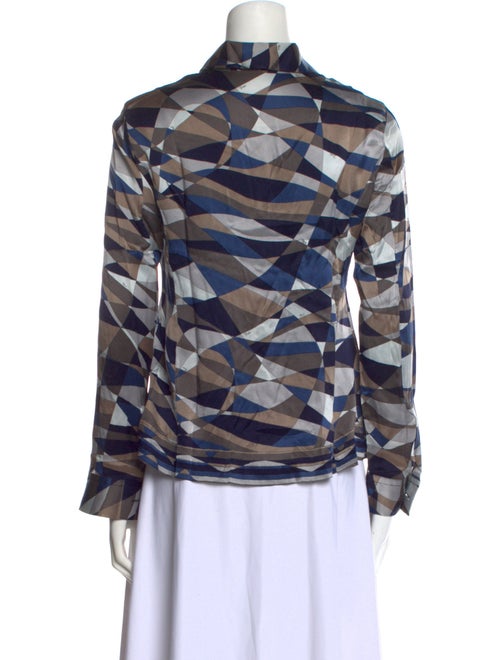 Emilio Pucci Silk Printed Button-Up Top
