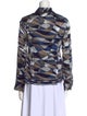 Emilio Pucci Silk Printed Button-Up Top