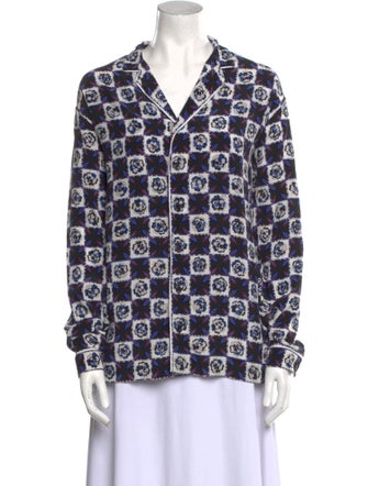 Emilio Pucci Silk Printed Button-Up Top