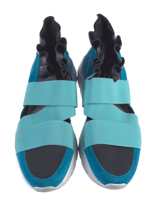 Emilio Pucci Suede Printed Athletic Sneakers