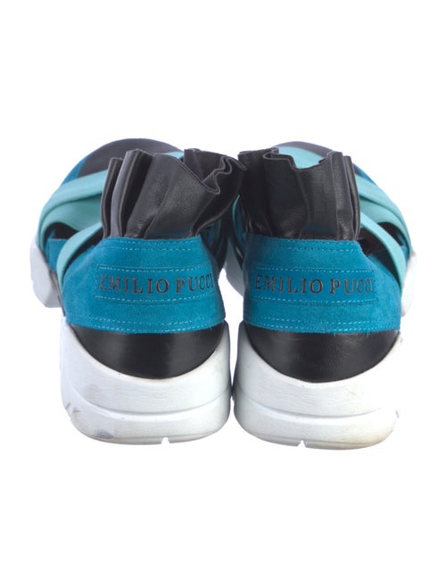 Emilio Pucci Suede Printed Athletic Sneakers