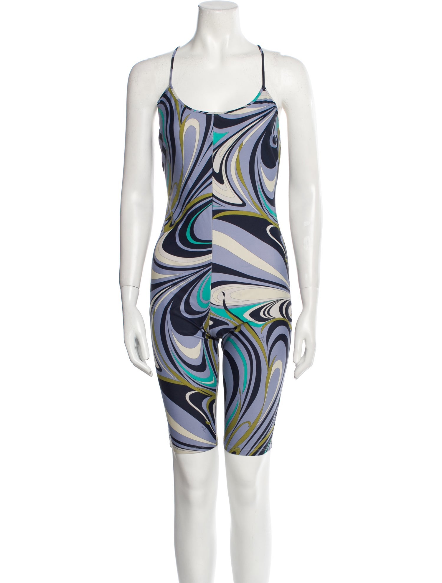 Emilio Pucci Printed Scoop Neck Romper