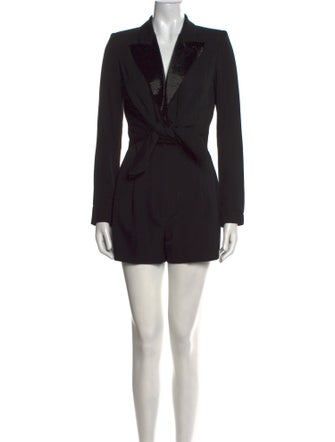 Emilio Pucci Virgin Wool V-Neck Romper