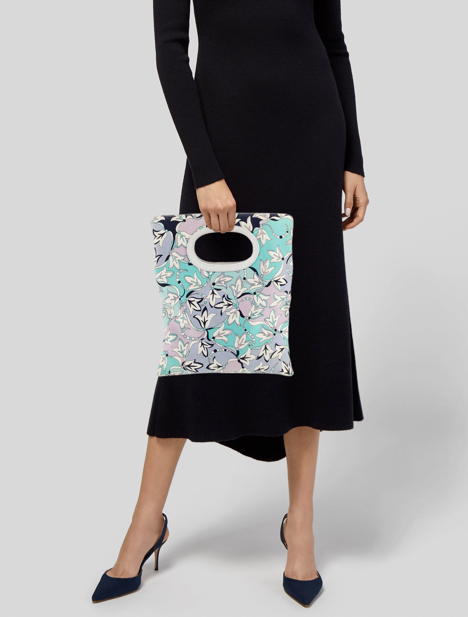 Emilio Pucci Canvas Top Handle Bag