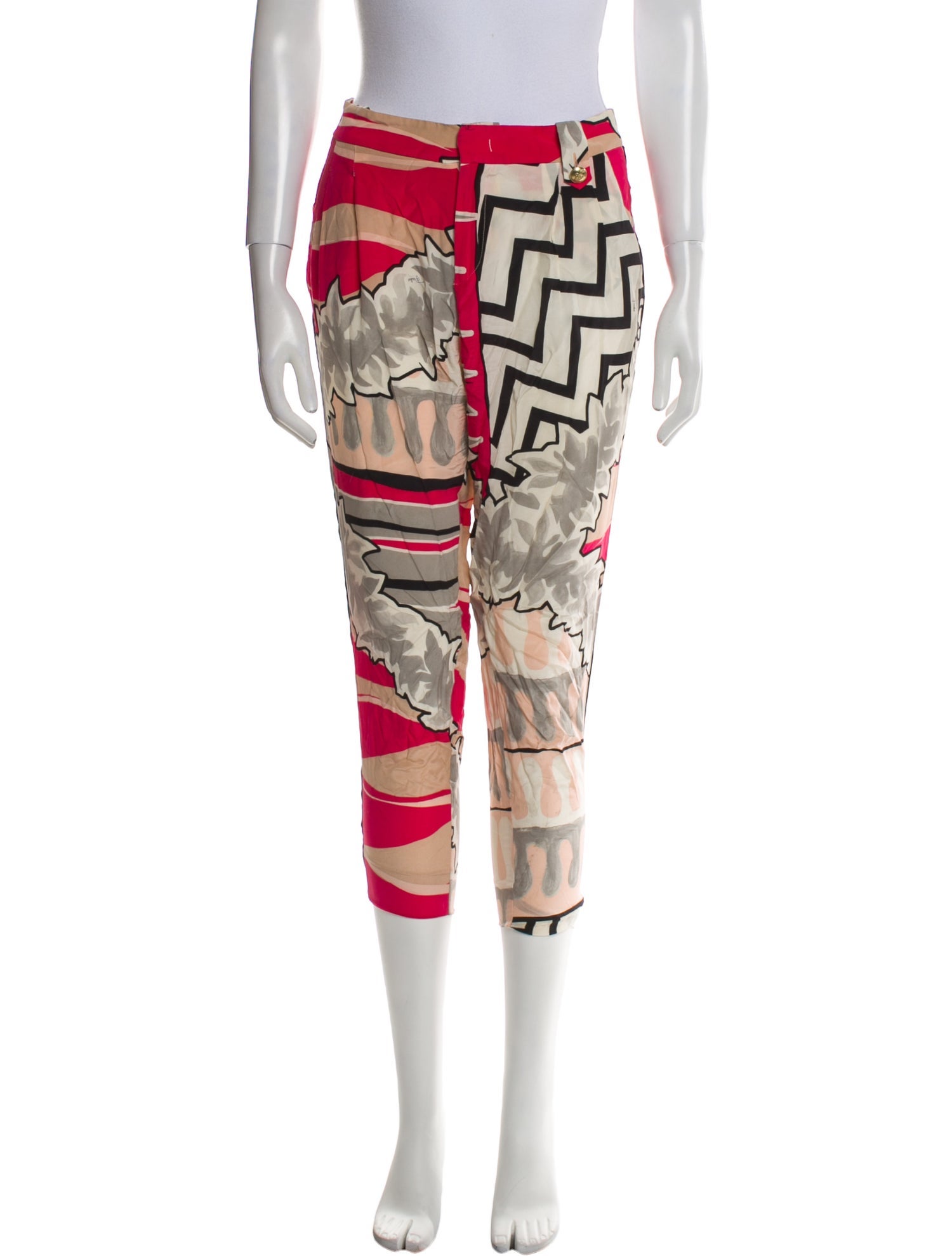Emilio Pucci Silk Skinny Leg Pants