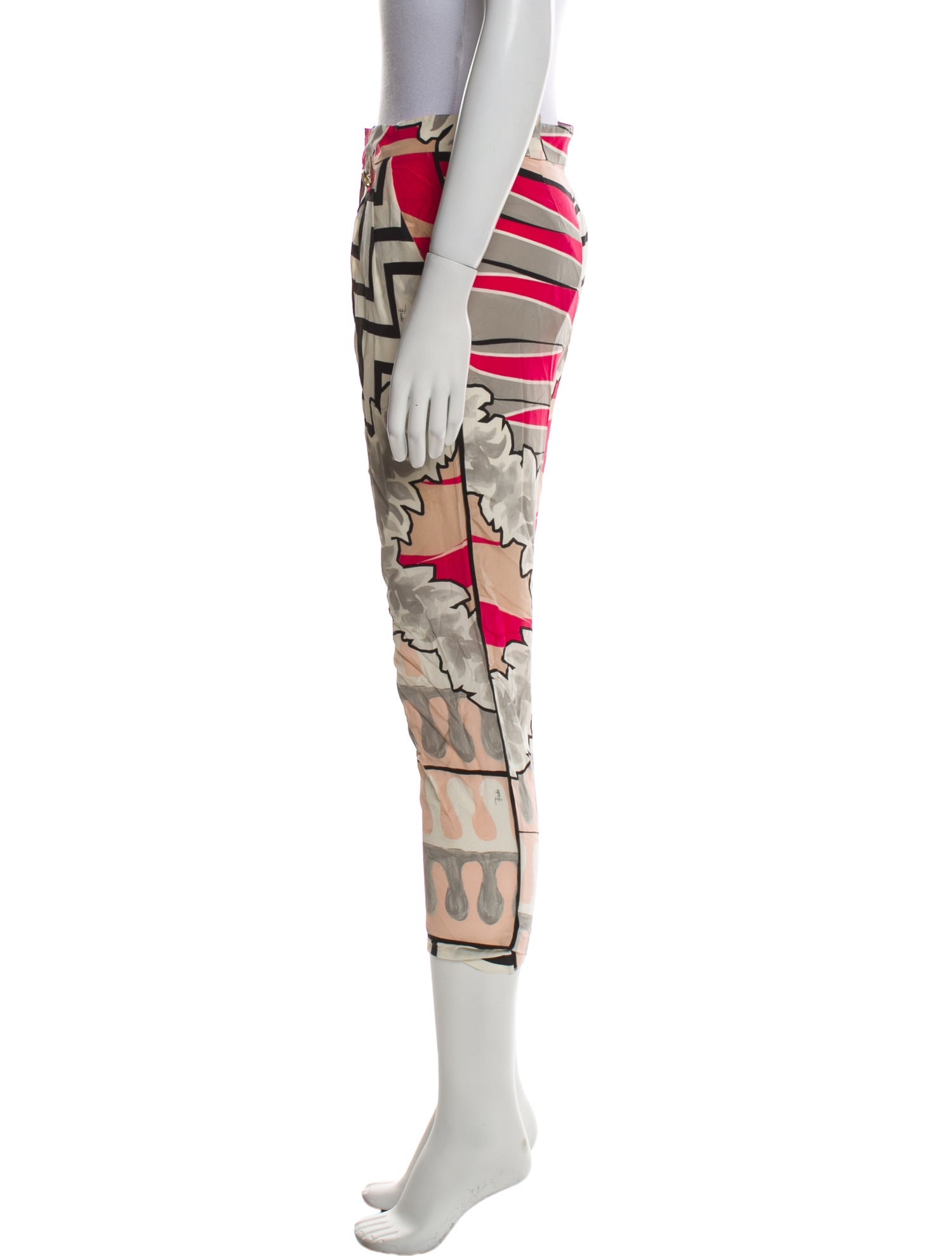 Emilio Pucci Silk Skinny Leg Pants