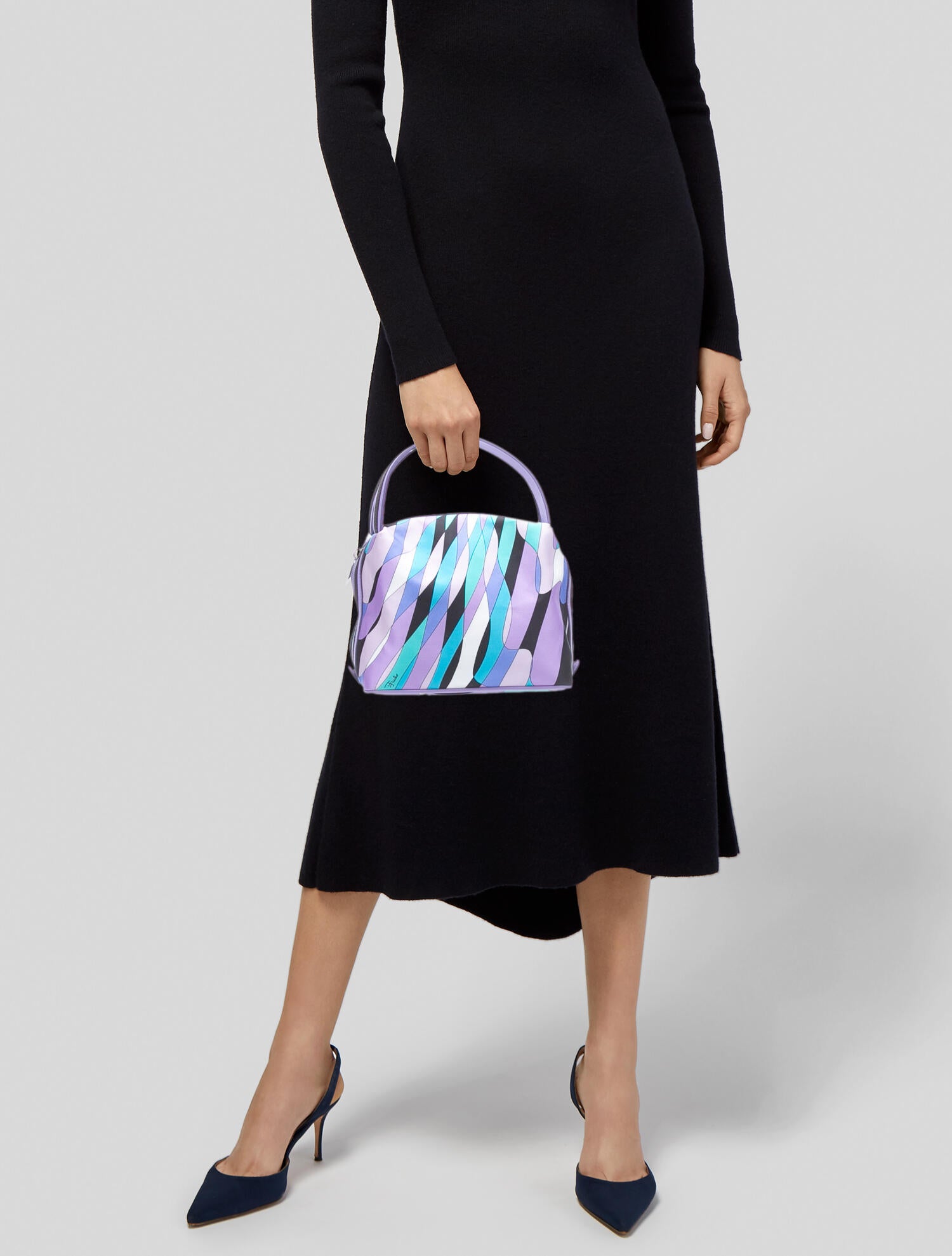 Emilio Pucci Satin Top Handle Bag