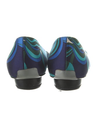 Emilio Pucci Satin Printed Ballet Flats