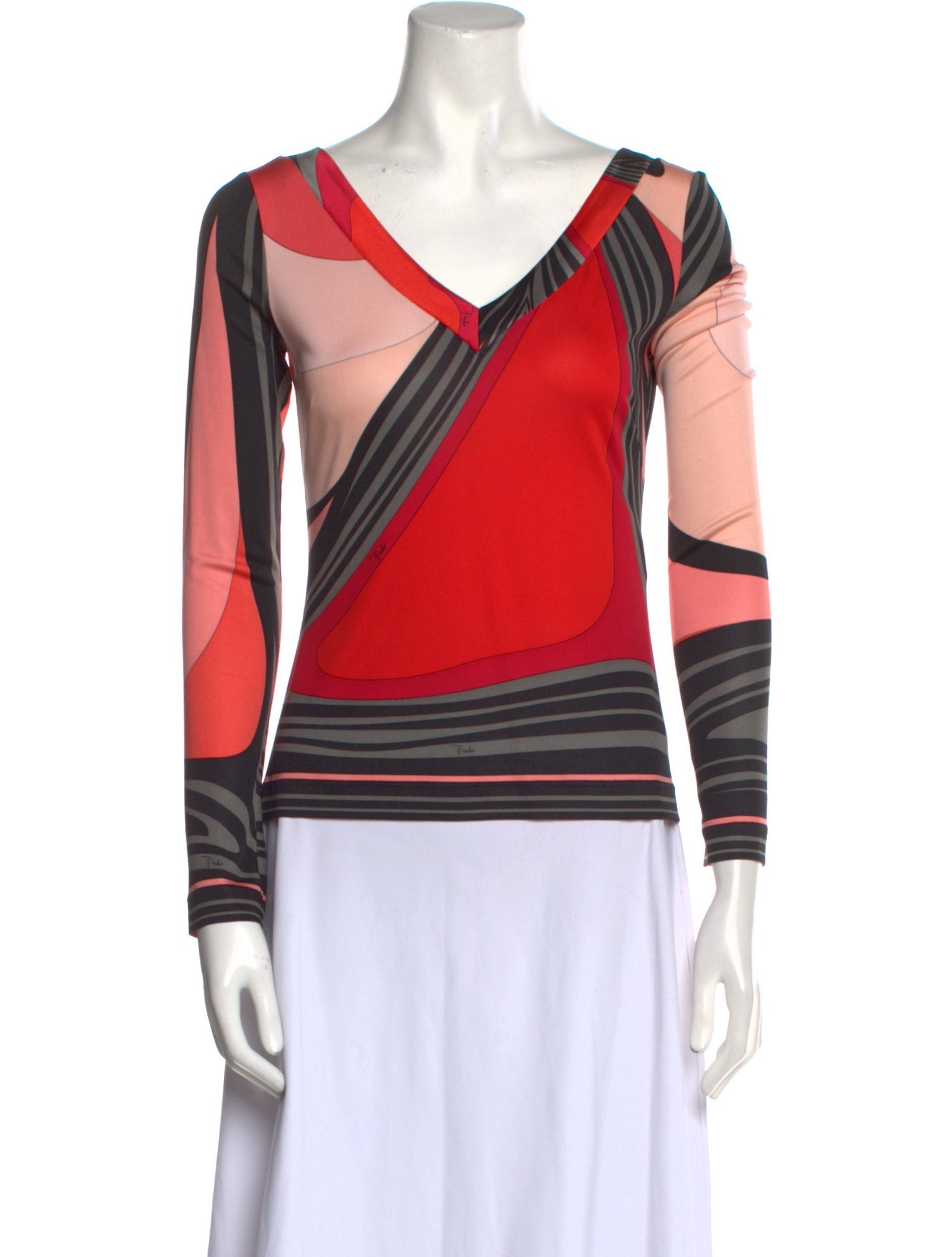 Emilio Pucci Silk Striped Top