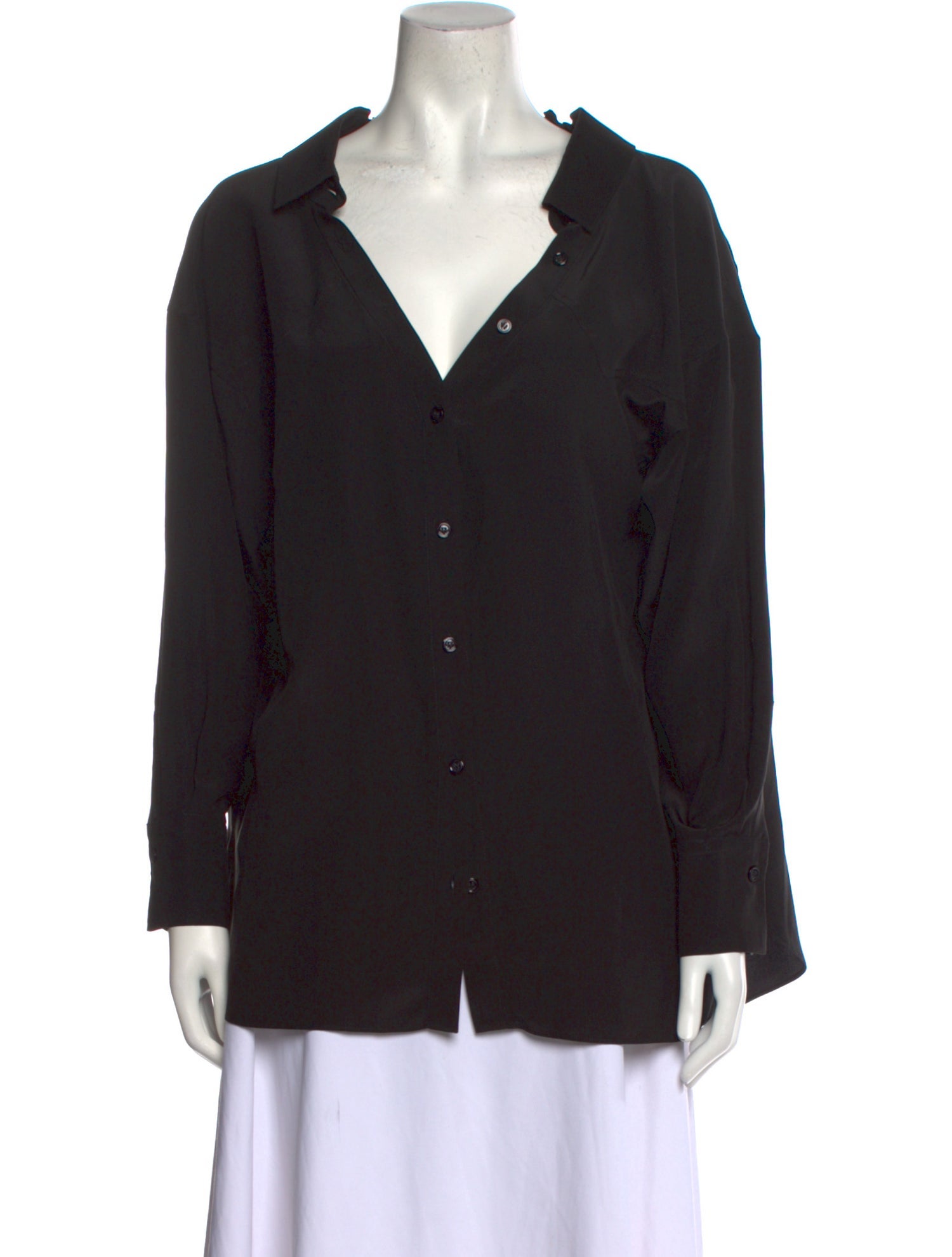 Emilio Pucci Silk Long Sleeve Button-Up Top