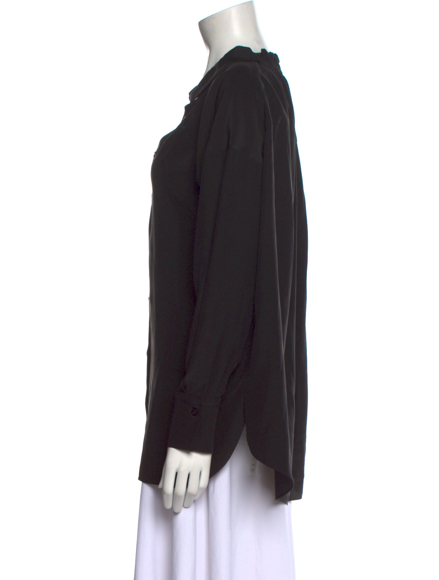 Emilio Pucci Silk Long Sleeve Button-Up Top