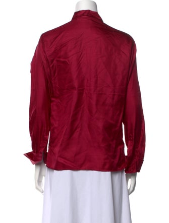 Emilio Pucci Silk Long Sleeve Button-Up Top