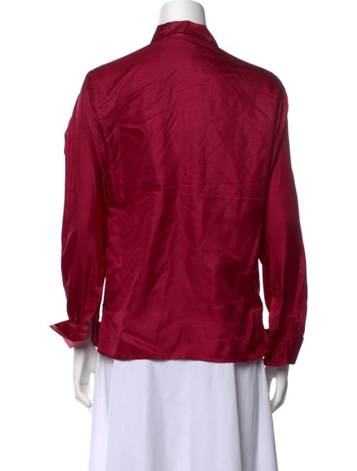 Emilio Pucci Silk Long Sleeve Button-Up Top