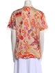Emilio Pucci Printed Short Sleeve Button-Up Top